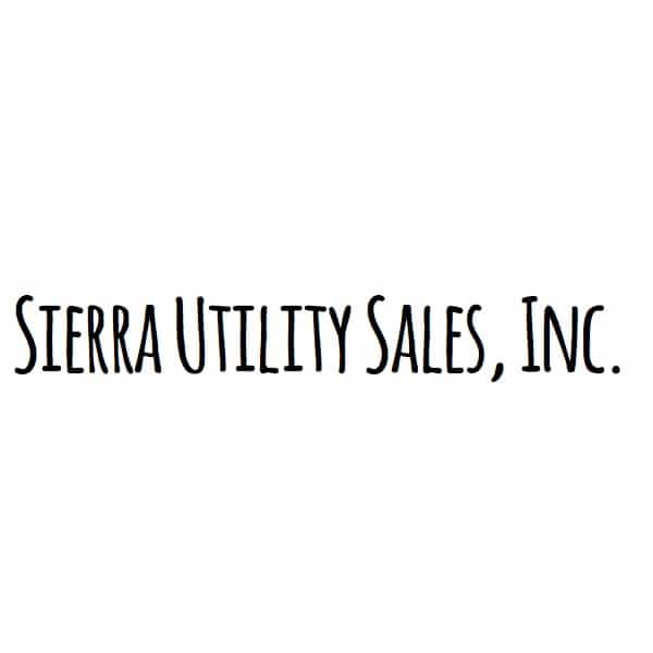 Written in dark black capital letters reads, "Sierra Utility Sales, Inc." in front of a solid white background