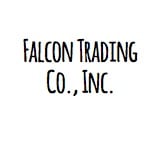 Written in dark black capital letters reads, "Falcon Trading Co., Inc." in front of a solid white background